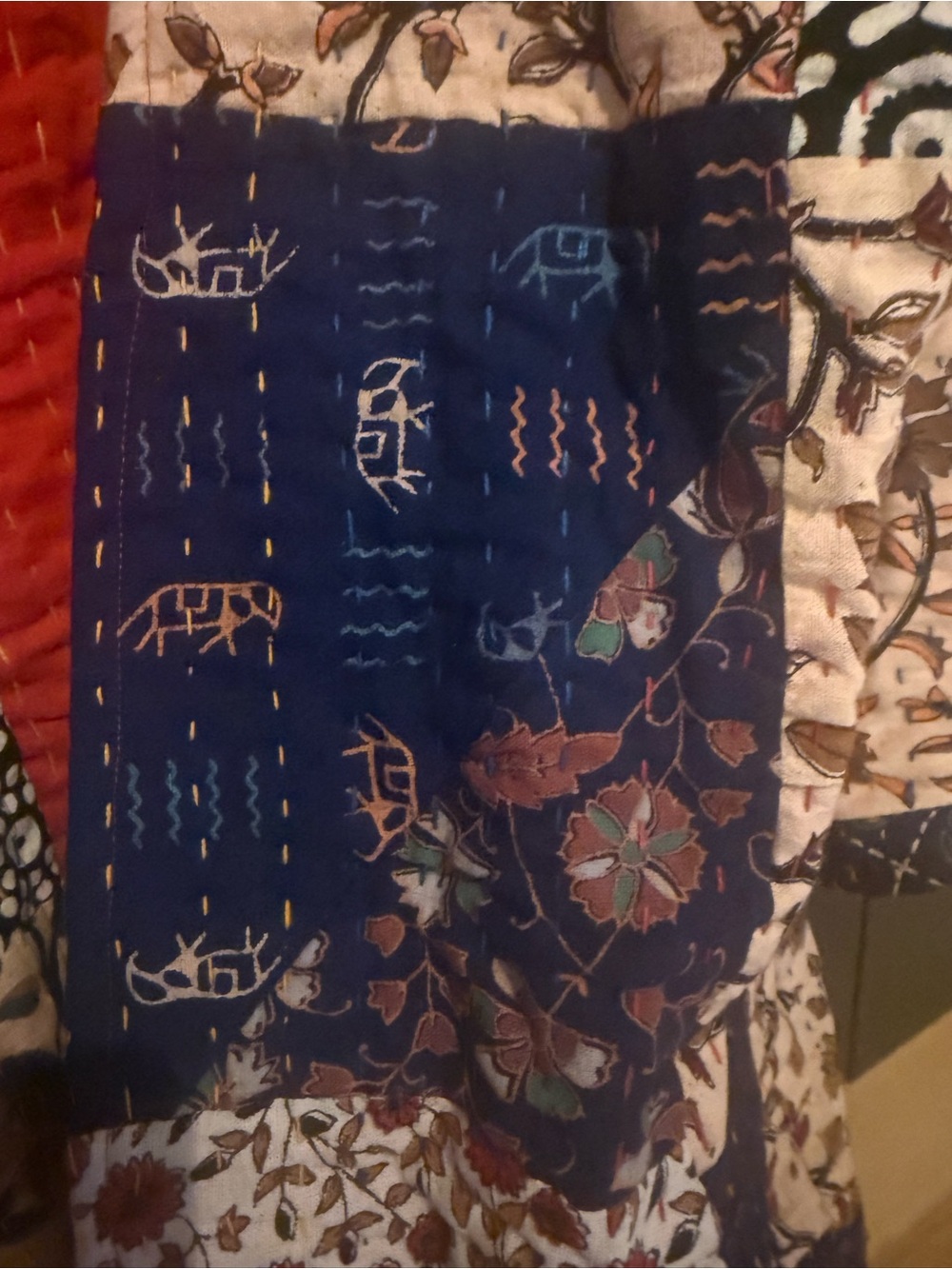 🌹 Raj Women’s Quilted Kantha Patchwork Kimono *Bohemian Boho Chic*